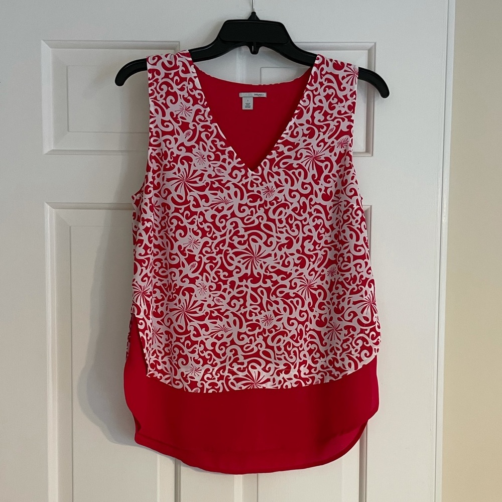 Pink and White Tank by Halogen